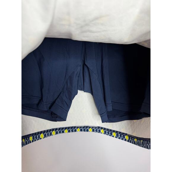 PETER MILLAR Wicking Golf Skort Performance UPF 50+ Blue/Yellow Sz M - Picture 6 of 10